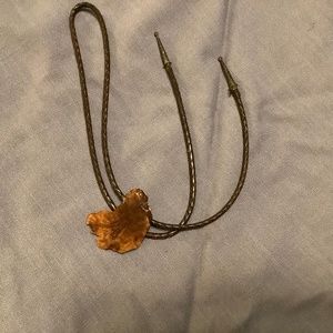 VINTAGE WOOD SLAB BOLO TIE